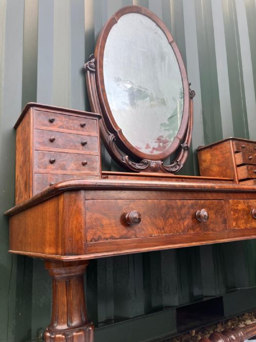OUTSTANDING VICTORIAN BURR WALNUT DRESSING TABLE - ADDITIONAL PHOTO 1