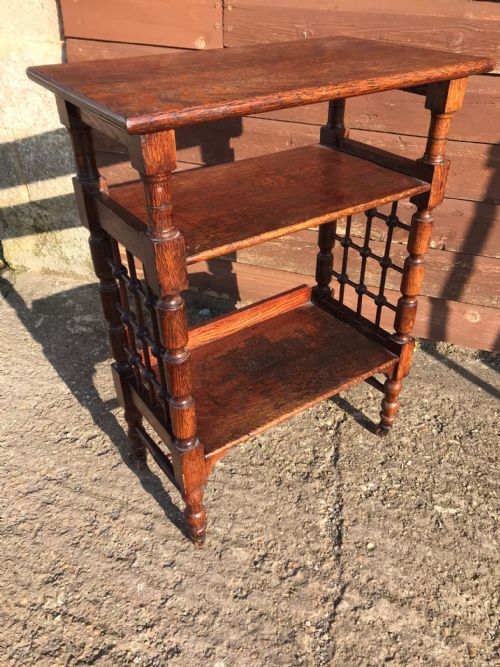 ART'S AND CRAFTS OAK BOOK TABLE LEONARD WYBURD FOR LIBERTY CO LONDON - ADDITIONAL PHOTO 1