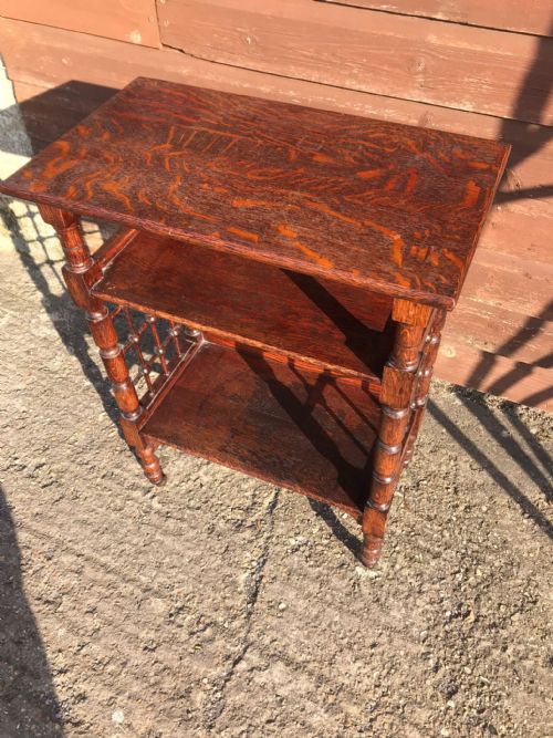 ART'S AND CRAFTS OAK BOOK TABLE LEONARD WYBURD FOR LIBERTY CO LONDON - ADDITIONAL PHOTO 4