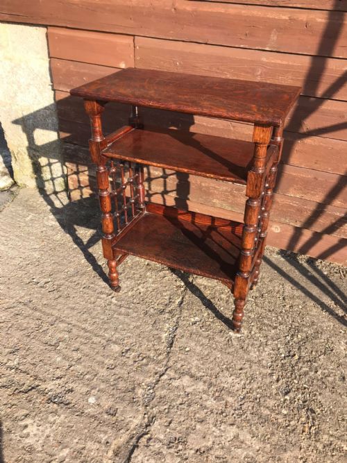ART'S AND CRAFTS OAK BOOK TABLE LEONARD WYBURD FOR LIBERTY CO LONDON - ADDITIONAL PHOTO 5