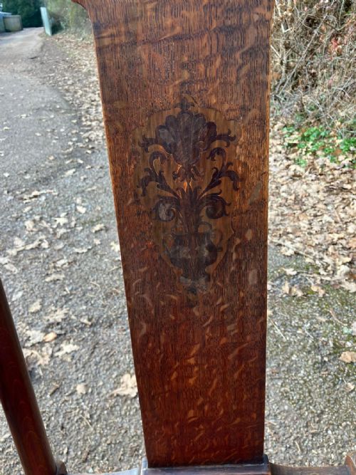 PAIR OF ARTS AND CRAFTS OAK STANDARD SIDE CHAIRS - ADDITIONAL PHOTO 1