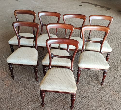 quality set of 8 victorian mahogany dining chairs - CATEGORY: ANTIQUE CHAIRS - DATED VICTORIAN