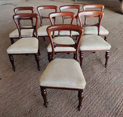 QUALITY SET OF 8 VICTORIAN MAHOGANY DINING CHAIRS - ADDITIONAL PHOTO 7
