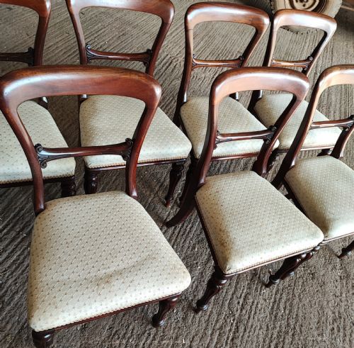 QUALITY SET OF 8 VICTORIAN MAHOGANY DINING CHAIRS - ADDITIONAL PHOTO 9