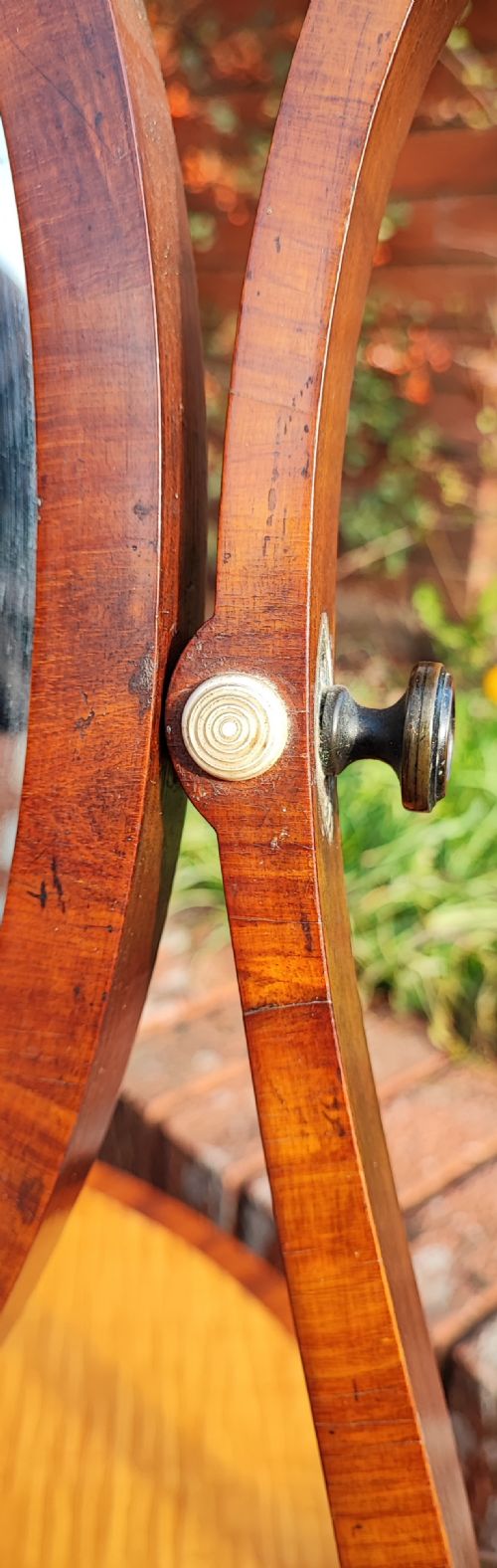 AN ANTIQUE KINGWOOD DRESSING MIRROR - ADDITIONAL PHOTO 5