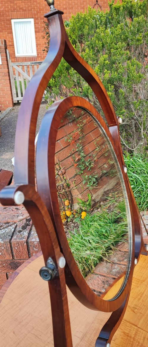 AN ANTIQUE KINGWOOD DRESSING MIRROR - ADDITIONAL PHOTO 13