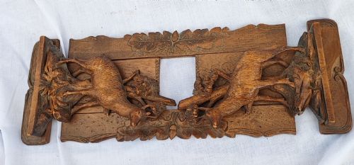 ANTIQUE LINDEN WOOD BLACKFOREST EXTENDING BOOK RACK - ADDITIONAL PHOTO 1