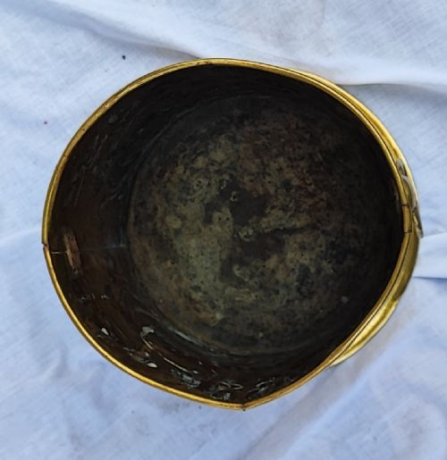 SMALL VICTORIAN ART NOUVEAU BRASS JARDINIER - ADDITIONAL PHOTO 6