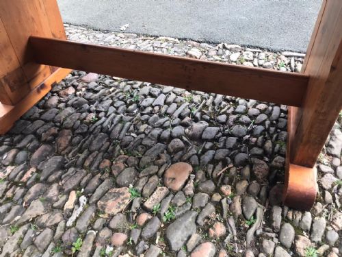 19C GOTHIC PINE KITCHEN TABLE - ADDITIONAL PHOTO 2
