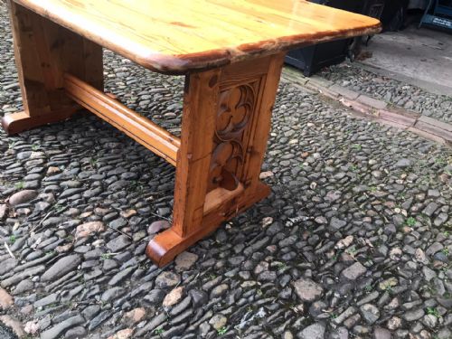 19C GOTHIC PINE KITCHEN TABLE - ADDITIONAL PHOTO 7