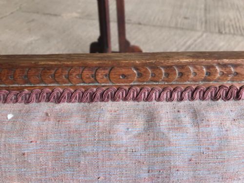 ART'S AND CRAFTS LIMED OAK NURSING CHAIR ON ROCKERS - ADDITIONAL PHOTO 7