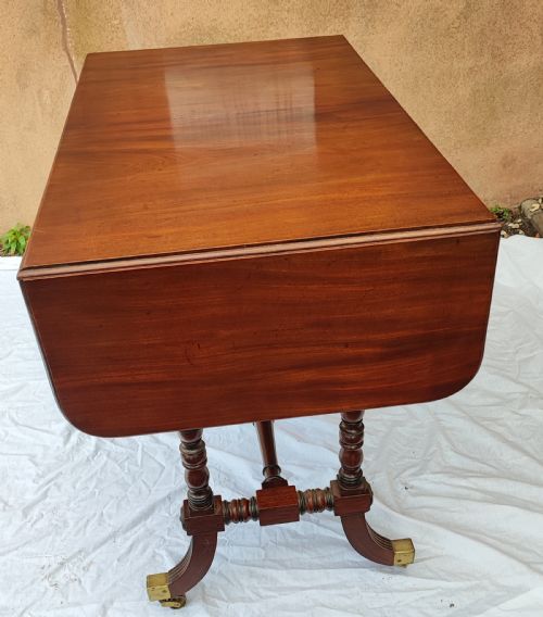 REGENCY MAHOGANY AND EBONY SOFA TABLE - ADDITIONAL PHOTO 15