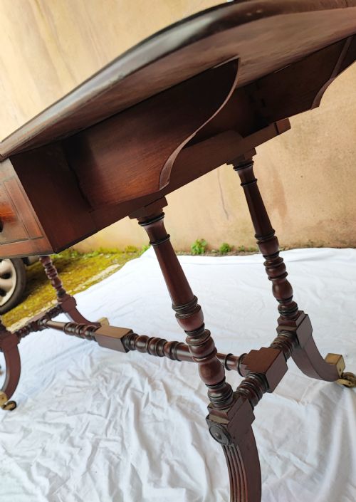 REGENCY MAHOGANY AND EBONY SOFA TABLE - ADDITIONAL PHOTO 20