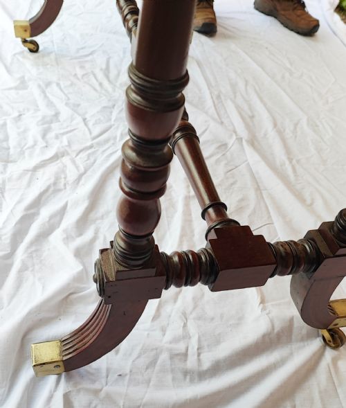 REGENCY MAHOGANY AND EBONY SOFA TABLE - ADDITIONAL PHOTO 25