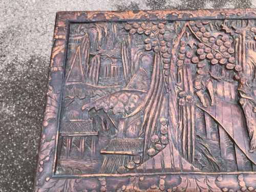 GOOD ANTIQUE CARVED CAMPHOR WOOD CHINESE TRUNK - ADDITIONAL PHOTO 15