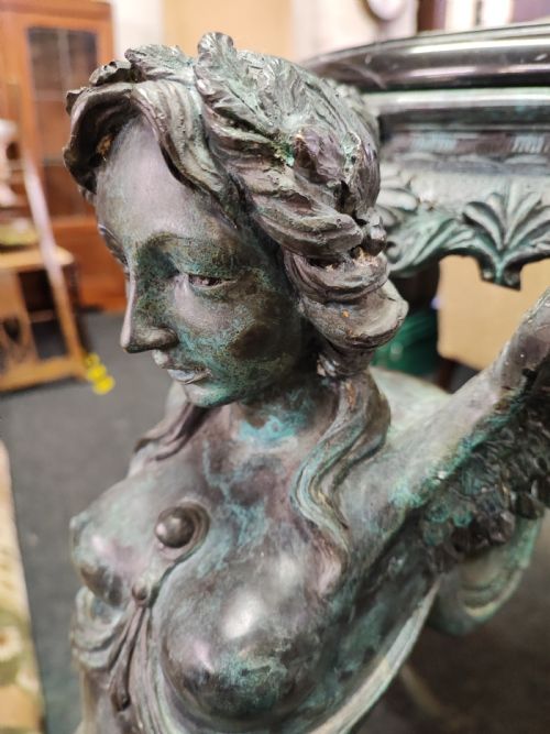 FINE VERDIGRIS BRONZE AND MARBLE SIDE CENTRE TABLE - ADDITIONAL PHOTO 8
