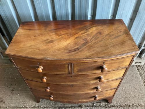 REGENCY QUALITY BOW FRONT CHEST - ADDITIONAL PHOTO 4