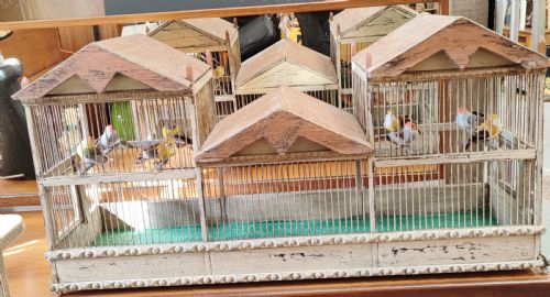 AN ANTIQUE FOLK ART PAVILION BIRD CAGE - ADDITIONAL PHOTO 11