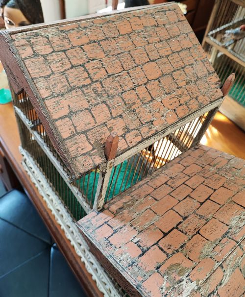 AN ANTIQUE FOLK ART PAVILION BIRD CAGE - ADDITIONAL PHOTO 13