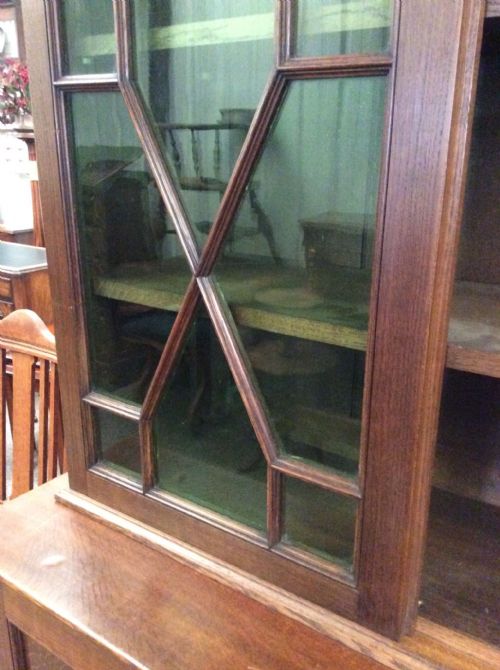 19C OAK BOOK CASE - ADDITIONAL PHOTO 3