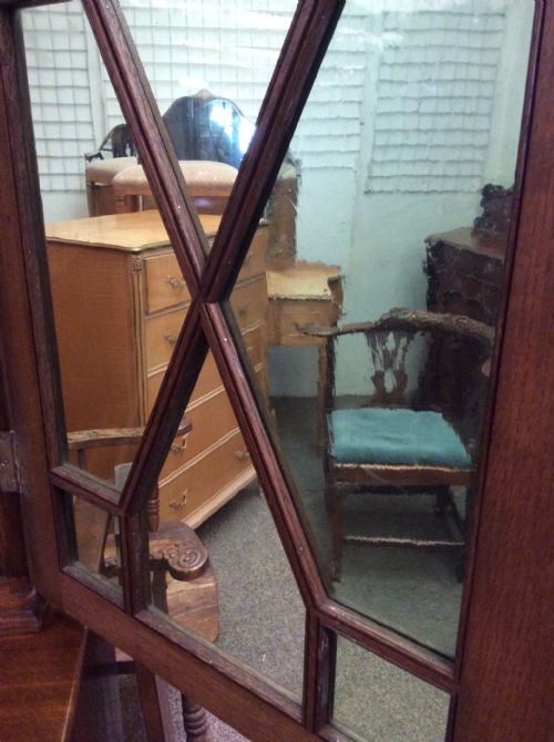 19C OAK BOOK CASE - ADDITIONAL PHOTO 4