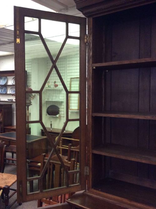 19C OAK BOOK CASE - ADDITIONAL PHOTO 6