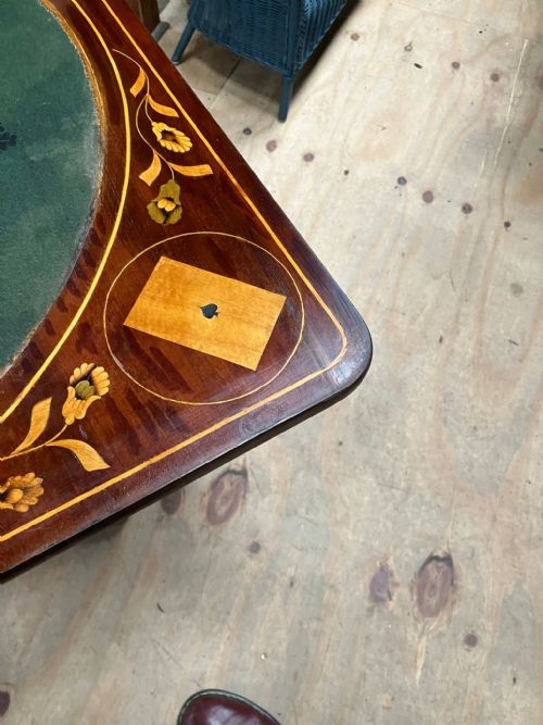 WILLIAM IV MAHOGANY AND MARQUETRY CARD OR SIDE TABLE DUTCH - ADDITIONAL PHOTO 6