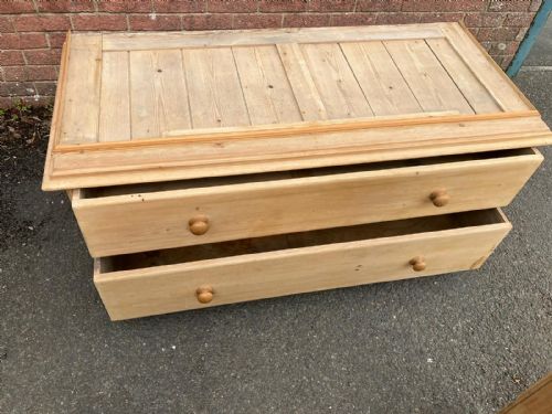 19C LARGE PINE 2 DOOR WARDROBE OR PANTRYKITCHEN CUPBOARD - ADDITIONAL PHOTO 3
