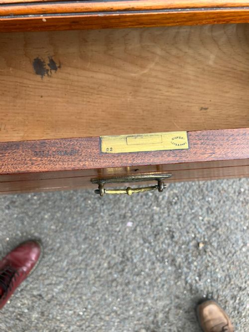 GILLOW CO ART'S AND CRAFTS WALNUT CHEST - ADDITIONAL PHOTO 2