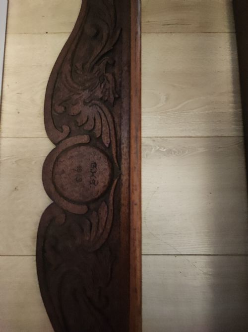 ANTIQUE CARVED OAK HANGING WALL SHELVES - ADDITIONAL PHOTO 19