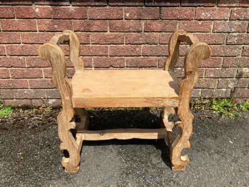 cotswold limed pine stool - CATEGORY: ANTIQUE TABLES - DATED 1920