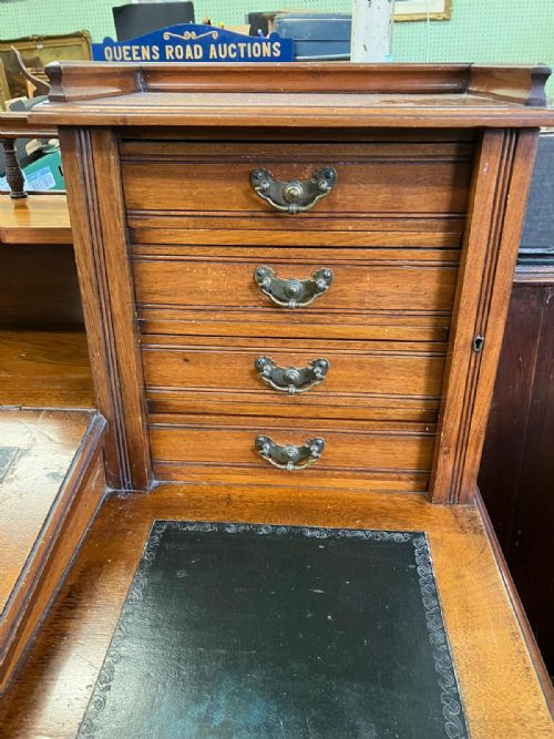 ANTIQUE MAHOGANY DESK - ADDITIONAL PHOTO 1