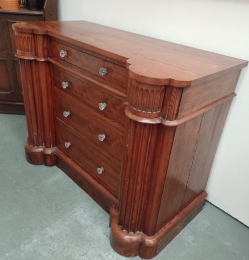 19C ARCHITECTURAL PINE SIDE CABINET - ADDITIONAL PHOTO 2