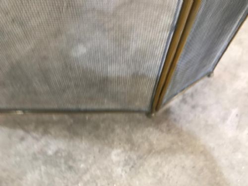 ANTIQUE BRASS FOLDING FIRE SCREEN - ADDITIONAL PHOTO 3