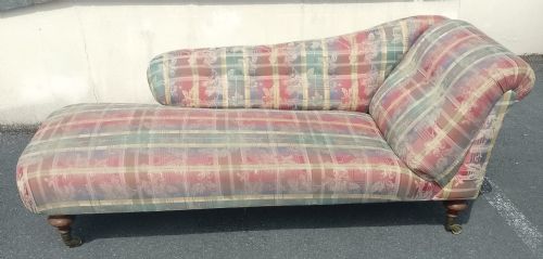 19c country house tartan brocade day bed - CATEGORY: ANTIQUE SOFAS - DATED 1860