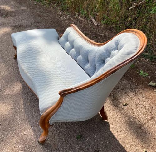QUALITY VICTORIAN ROSEWOOD CHAISE LOUNGE - ADDITIONAL PHOTO 1