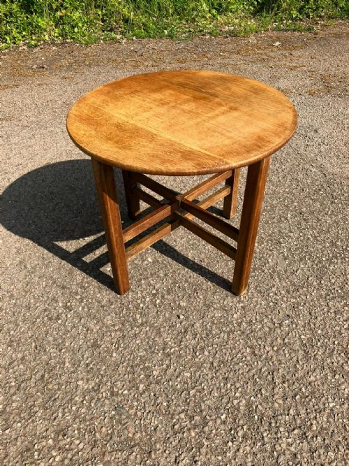 OAK ARTS AND CRAFTS OCCASIONAL COFFEE TABLE IN THE STYLE OF HEALS - ADDITIONAL PHOTO 2