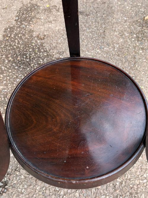 ANTIQUE QUALITY CARVED MAHOGANY TORCHERE - ADDITIONAL PHOTO 2