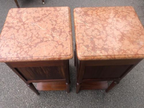 19C PAIR OF INLAND MAHOGANY BEDSIDES - ADDITIONAL PHOTO 1