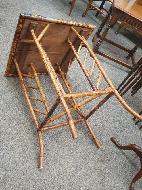 A 19C CHINESE BAMBOO OCCASIONAL TABLE - ADDITIONAL PHOTO 3