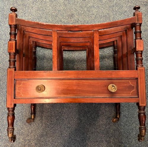 A REGENCY MAHOGANY AND INLAID CANTERBURY - ADDITIONAL PHOTO 1