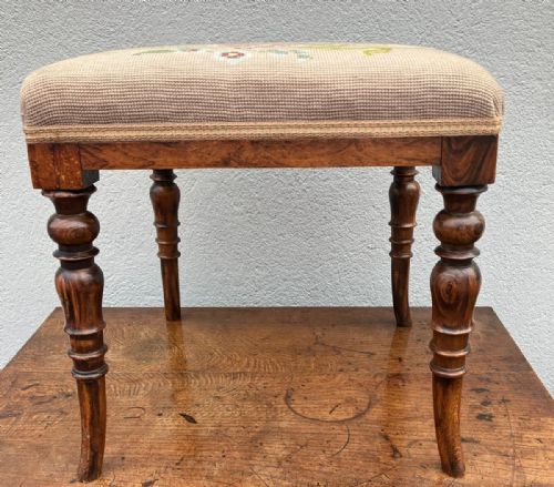 A CHARMING REGENCY STIMULATED ROSEWOOD STOOL - ADDITIONAL PHOTO 2