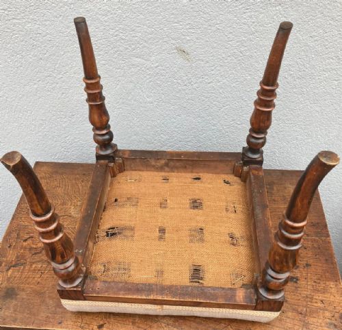 A CHARMING REGENCY STIMULATED ROSEWOOD STOOL - ADDITIONAL PHOTO 4