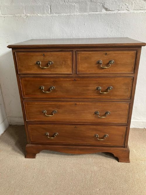 antique inland mahogany chest in the george iii style - CATEGORY: ANTIQUE CHEST OF DRAWERS - DATED 19TH CENTURY