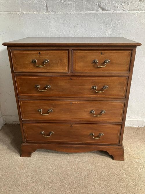 ANTIQUE INLAND MAHOGANY CHEST IN THE GEORGE III STYLE - ADDITIONAL PHOTO 2