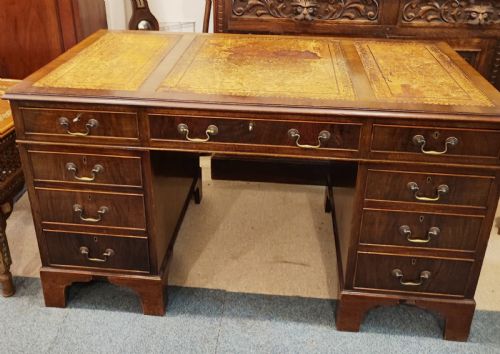 a george iii style mahogany desk - CATEGORY: ANTIQUE DESKS - DATED 1930