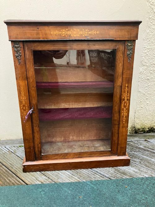 a victorian figured walnut pier cabinet - CATEGORY: ANTIQUE CABINETS - DATED VICTORIAN