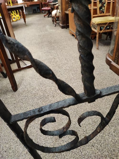 LARGE 19C WROUGHT IRON WALL CANDLE LAMP - ADDITIONAL PHOTO 1