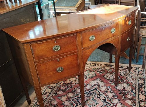 antique george iii style mahogany bow front sideboard - CATEGORY: ANTIQUE SIDEBOARDS - DATED 1880
