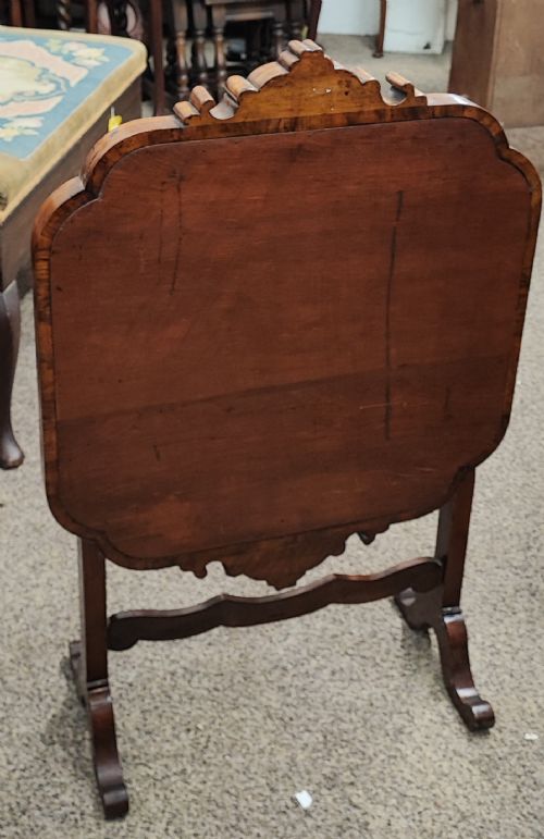 VICTORIAN WALNUT ROYAL MILITARY COAT OF ARMS FIRESCREEN - ADDITIONAL PHOTO 7